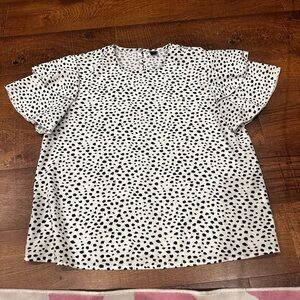 Black and White Animal Print Shirt